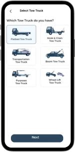 uber for tow truck user app