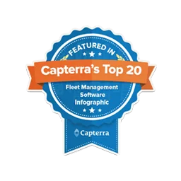 Capterra award for top 20 fleet management infographic designer