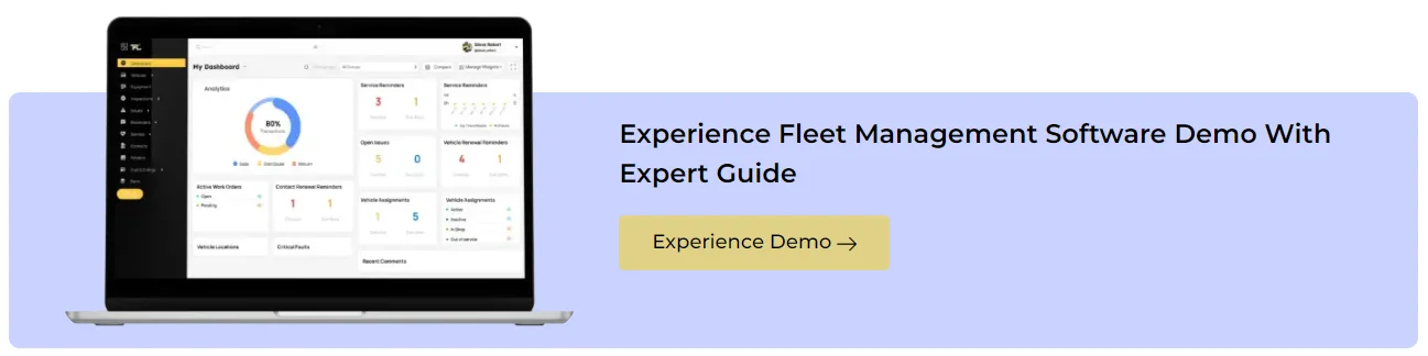 a laptop showing fleet management software admin panel