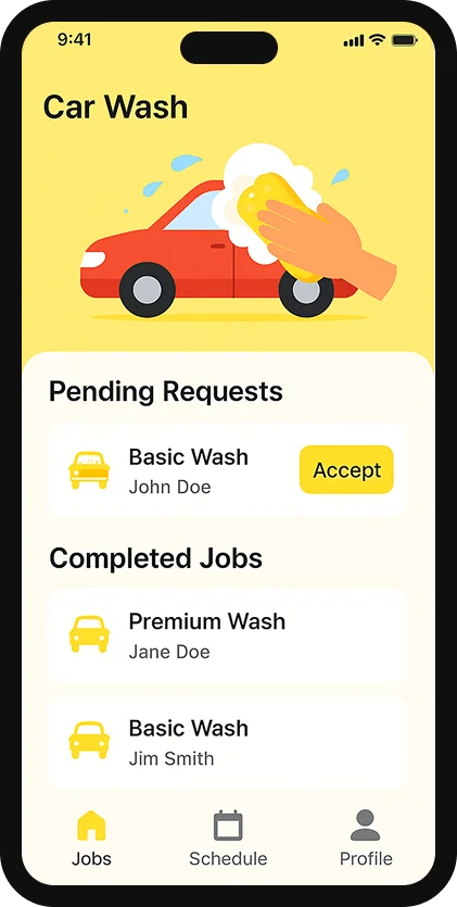 Car wash user app