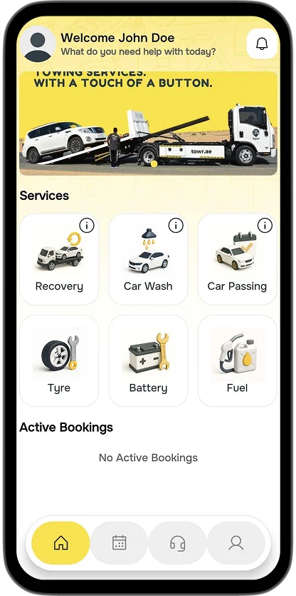 Tow truck user app