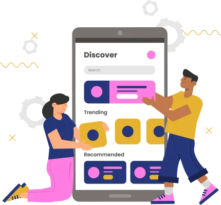 Two people building-on-demand applications