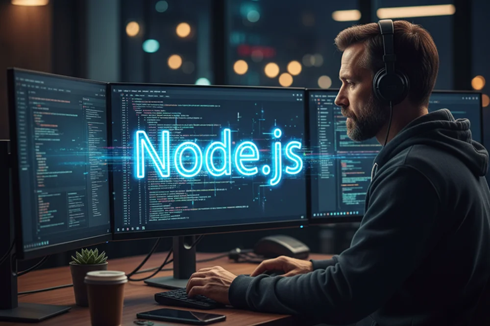 hired node.js developer work on project