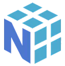 3D cube with blue squares