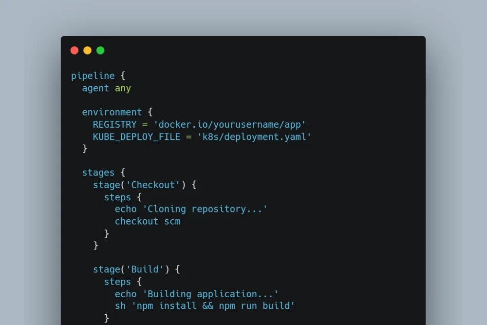 example of Jenkinsfile code