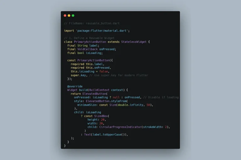 example of flutter dart code
