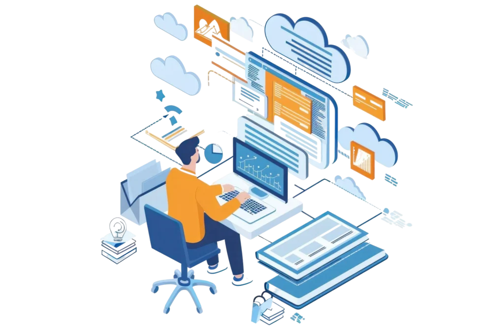 man-working-computer-with-cloud-computing