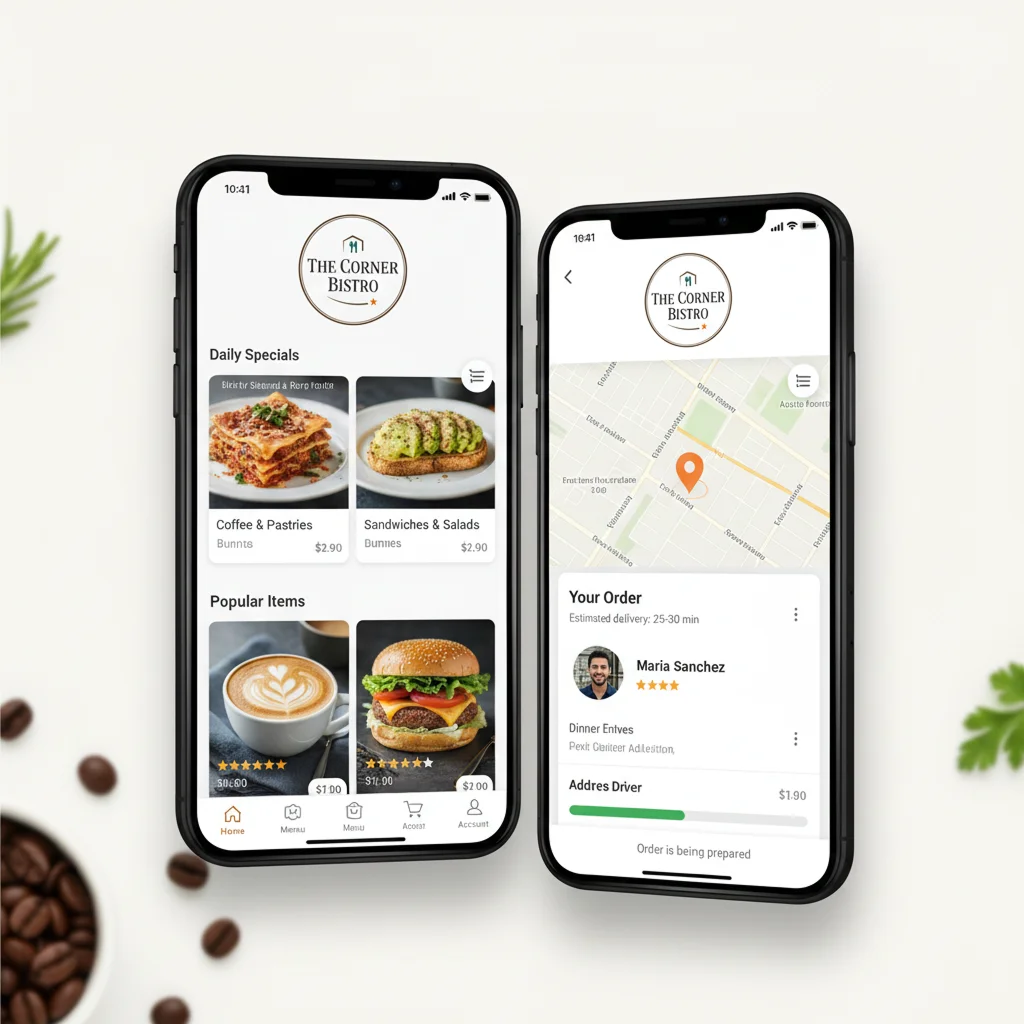 Corner bistro app screen
